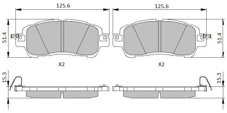 DB511286 Danblock Brake pad set