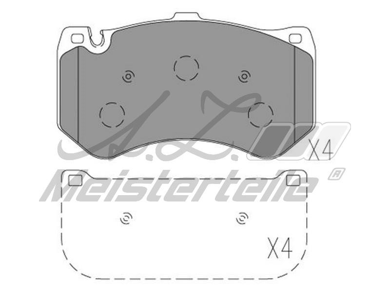 A.Z. Meisterteile AZMT-44-022-2052 Brake Pad Set, disc brake AZMT440222052