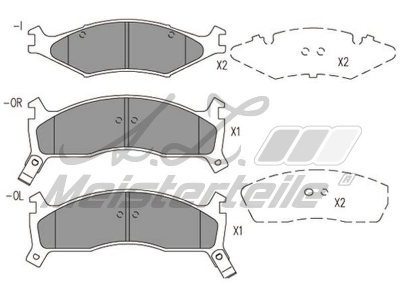 A.Z. Meisterteile AZMT-44-022-1701 Brake Pad Set, disc brake AZMT440221701