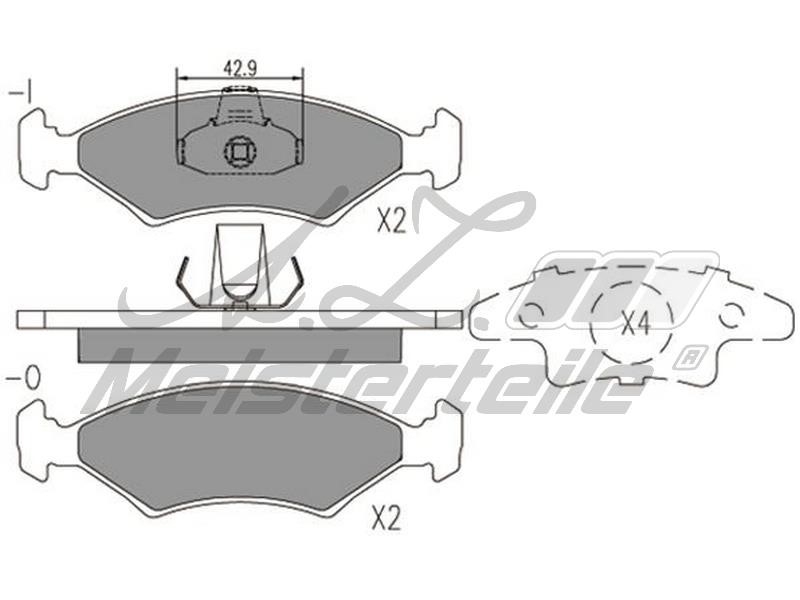 A.Z. Meisterteile AZMT-44-022-1665 Brake Pad Set, disc brake AZMT440221665