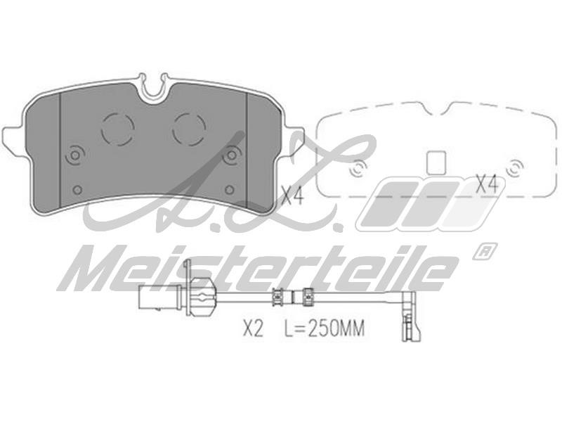 A.Z. Meisterteile AZMT-44-022-1971 Brake Pad Set, disc brake AZMT440221971