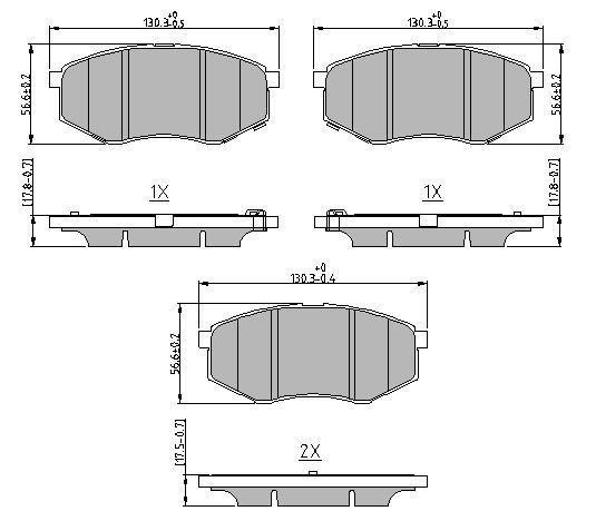DB510978 Danblock Brake pad set