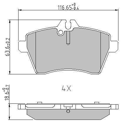 DB510986 Danblock Brake pad set
