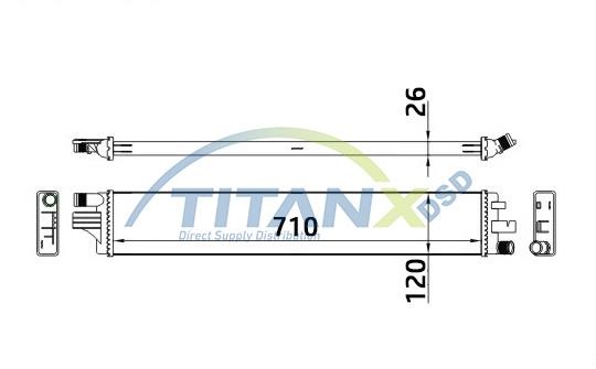 RD369005 TITANX Engine cooling radiator