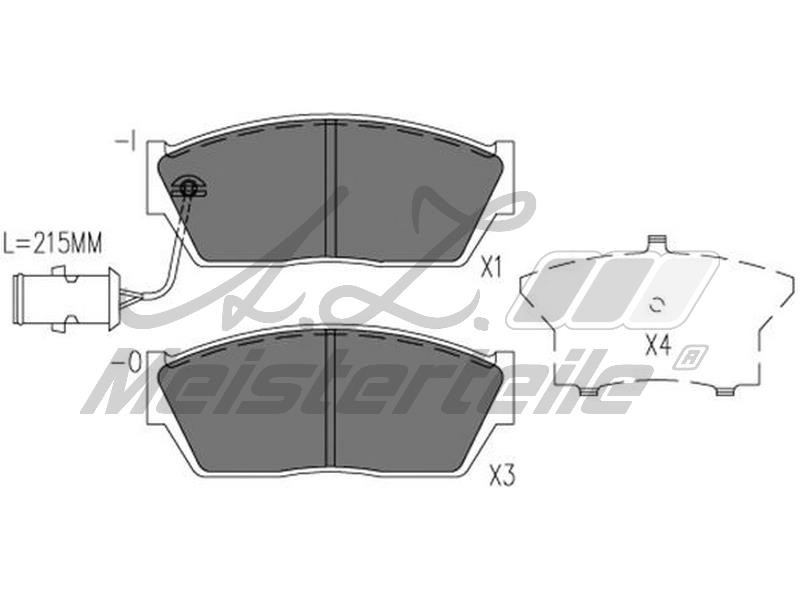 A.Z. Meisterteile AZMT-44-022-2309 Brake Pad Set, disc brake AZMT440222309