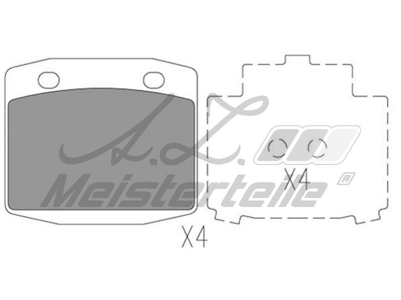 A.Z. Meisterteile AZMT-44-022-2193 Brake Pad Set, disc brake AZMT440222193