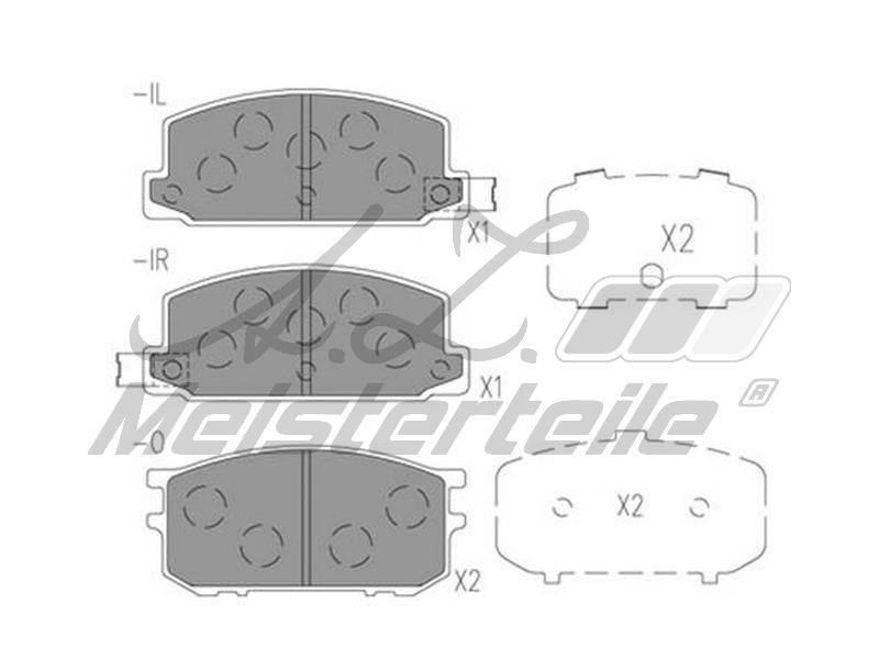 A.Z. Meisterteile AZMT-44-022-2237 Brake Pad Set, disc brake AZMT440222237