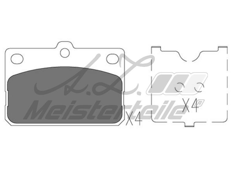 A.Z. Meisterteile AZMT-44-022-1962 Brake Pad Set, disc brake AZMT440221962