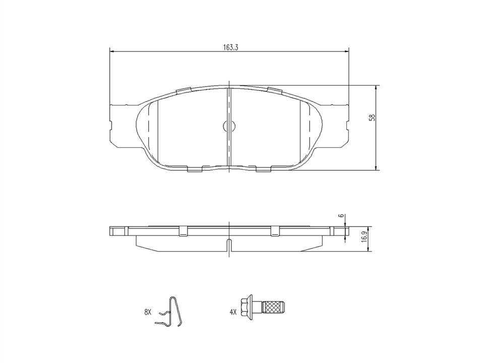 A.Z. Meisterteile AZMT-44-022-1122 Brake Pad Set, disc brake AZMT440221122