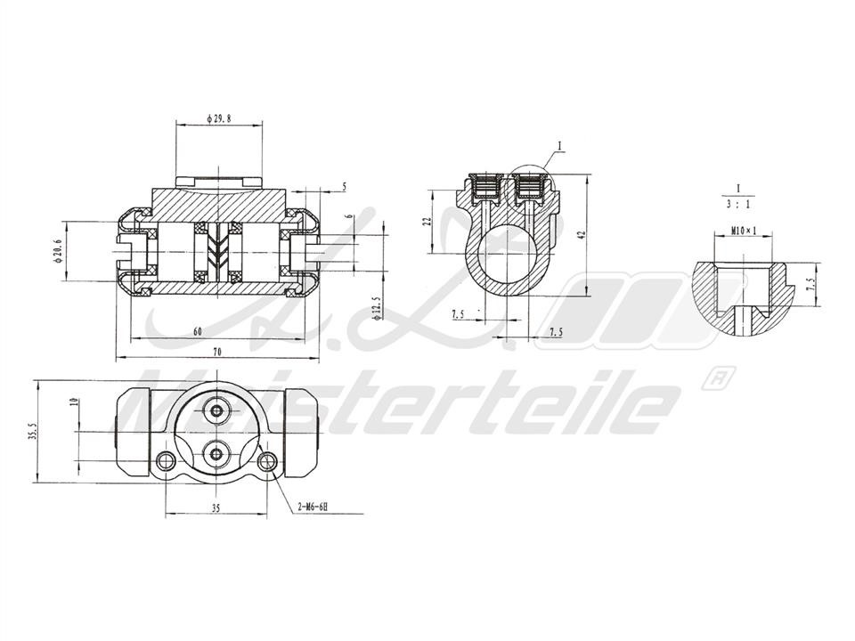 A.Z. Meisterteile AZMT-44-111-1144 Wheel Brake Cylinder AZMT441111144