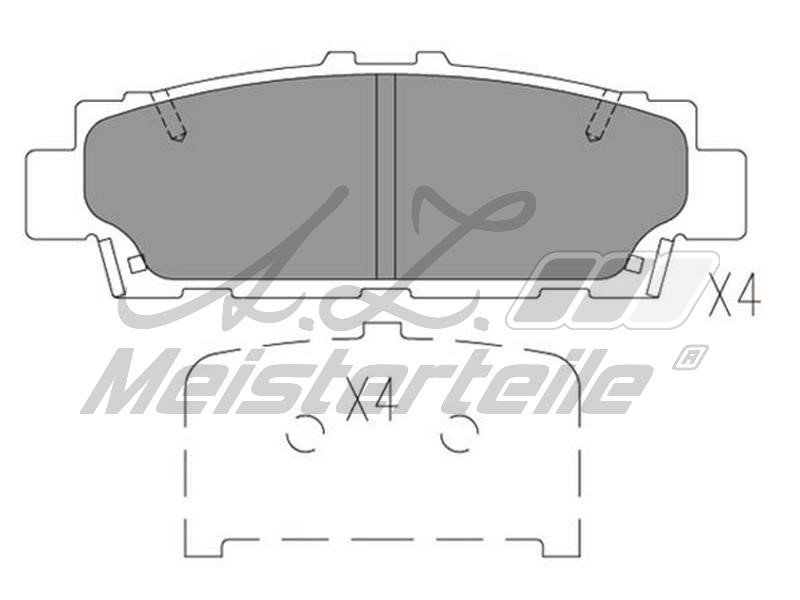 A.Z. Meisterteile AZMT-44-022-2154 Brake Pad Set, disc brake AZMT440222154