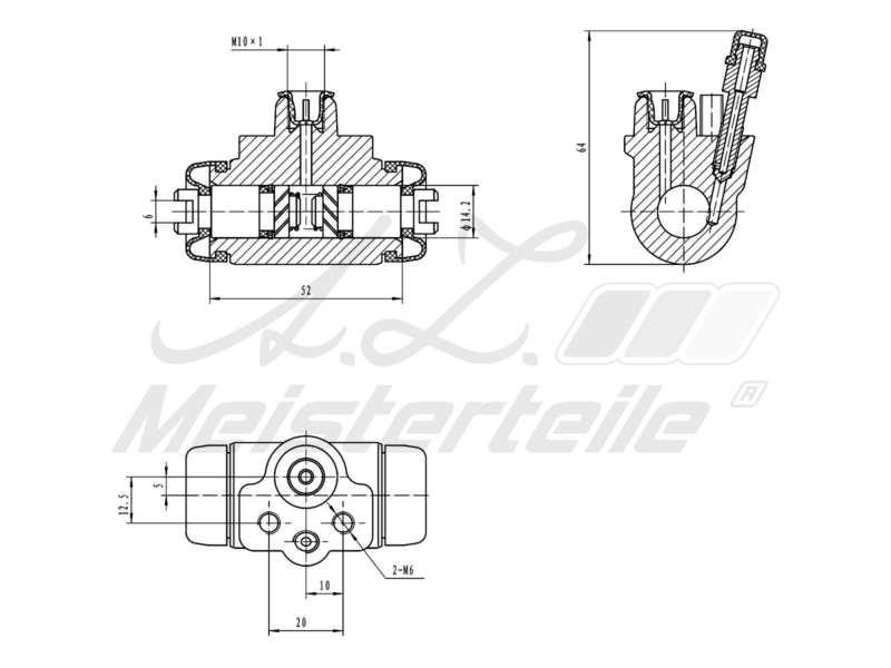 A.Z. Meisterteile AZMT-44-111-1130 Wheel Brake Cylinder AZMT441111130