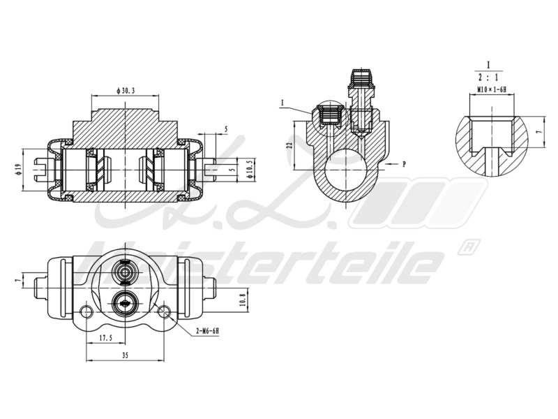 A.Z. Meisterteile AZMT-44-111-1131 Wheel Brake Cylinder AZMT441111131