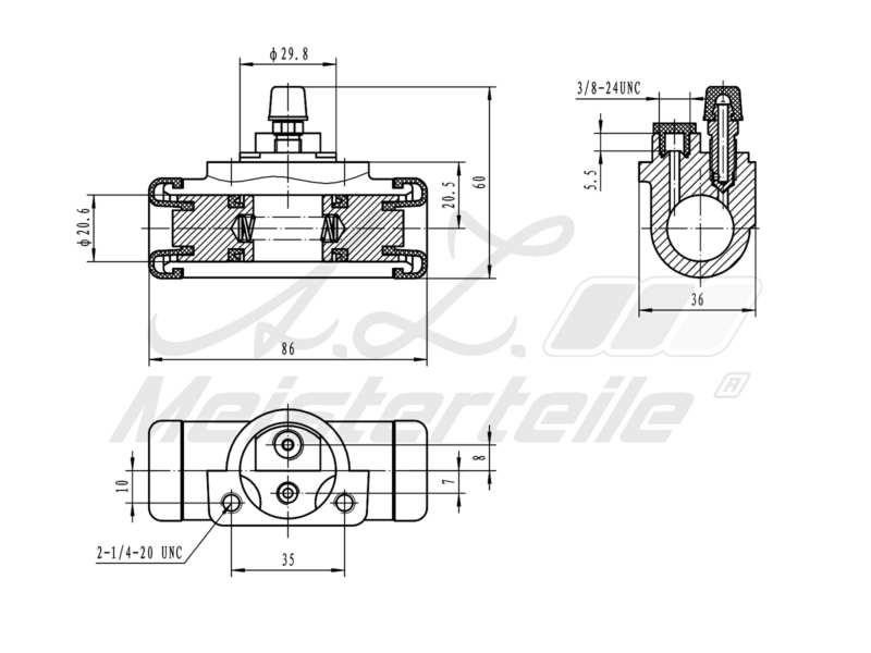 A.Z. Meisterteile AZMT-44-111-1108 Wheel Brake Cylinder AZMT441111108