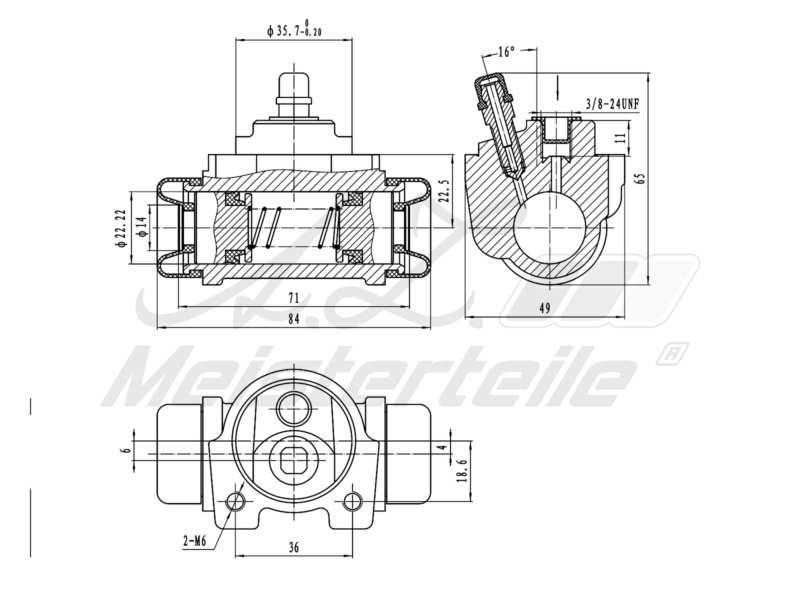 A.Z. Meisterteile AZMT-44-111-1092 Wheel Brake Cylinder AZMT441111092