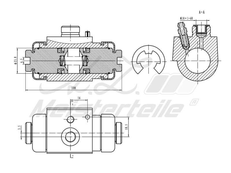 A.Z. Meisterteile AZMT-44-111-1133 Wheel Brake Cylinder AZMT441111133