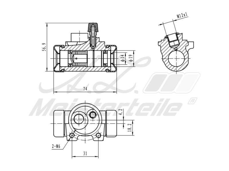 A.Z. Meisterteile AZMT-44-111-1122 Wheel Brake Cylinder AZMT441111122