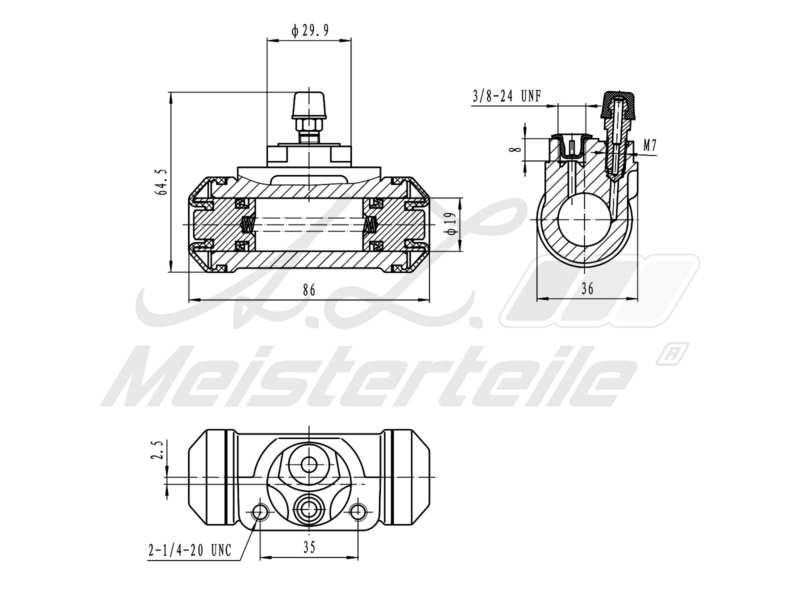 A.Z. Meisterteile AZMT-44-111-1112 Wheel Brake Cylinder AZMT441111112