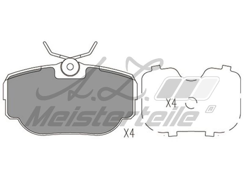 A.Z. Meisterteile AZMT-44-022-1647 Brake Pad Set, disc brake AZMT440221647