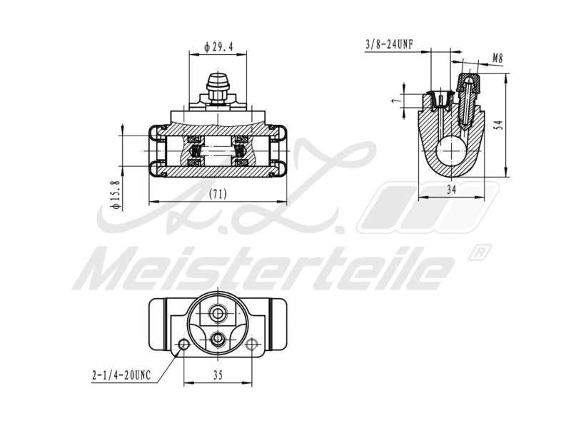 A.Z. Meisterteile AZMT-44-111-1140 Wheel Brake Cylinder AZMT441111140