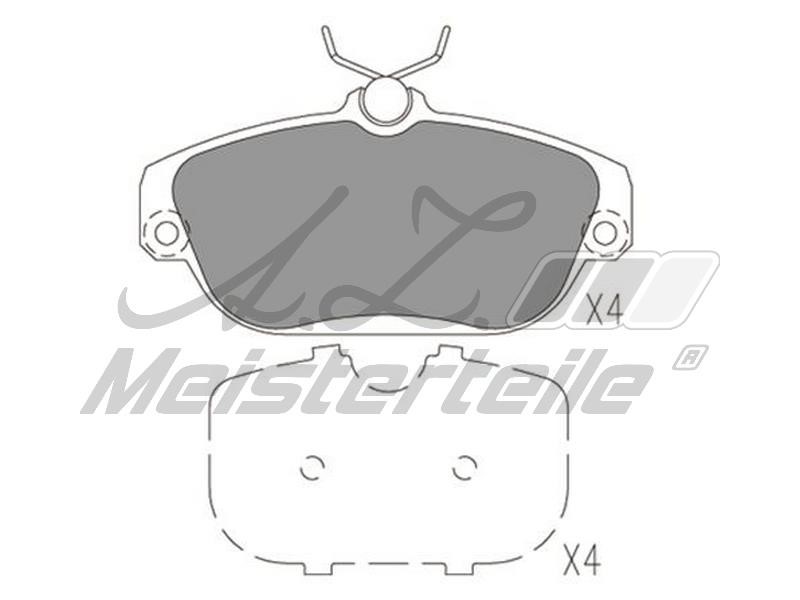 A.Z. Meisterteile AZMT-44-022-1819 Brake Pad Set, disc brake AZMT440221819