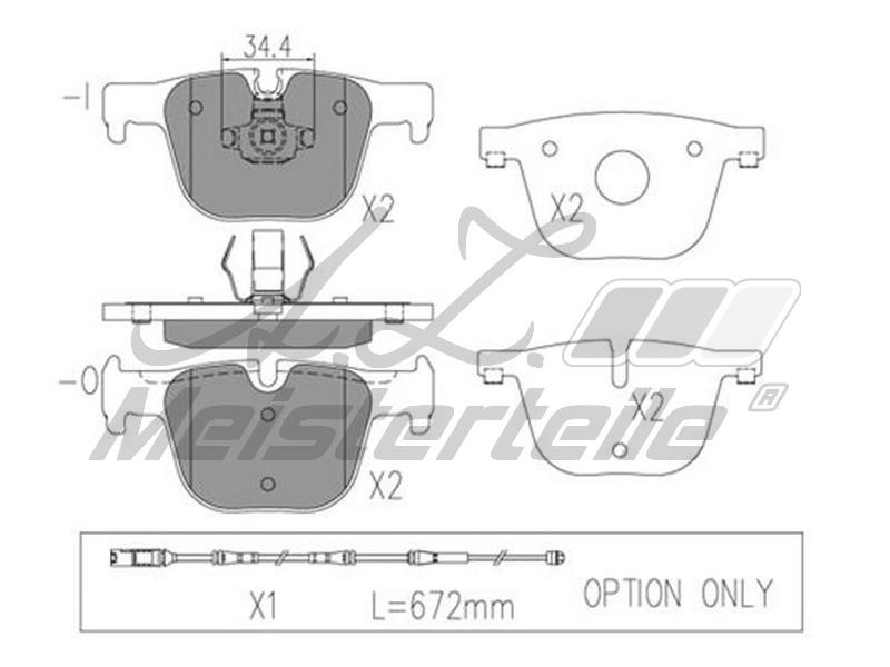 A.Z. Meisterteile AZMT-44-022-1772 Brake Pad Set, disc brake AZMT440221772