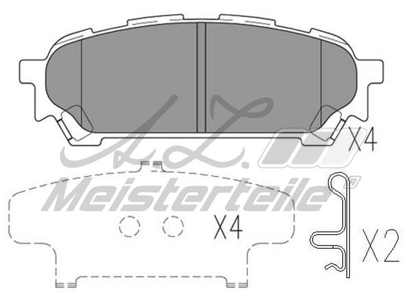 A.Z. Meisterteile AZMT-44-022-1691 Brake Pad Set, disc brake AZMT440221691