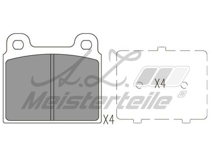 A.Z. Meisterteile AZMT-44-022-1642 Brake Pad Set, disc brake AZMT440221642