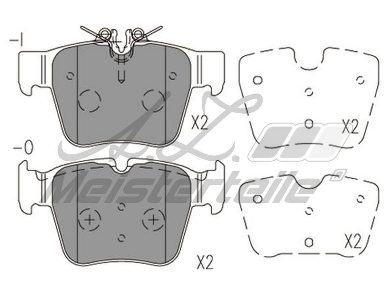 A.Z. Meisterteile AZMT-44-022-2029 Brake Pad Set, disc brake AZMT440222029