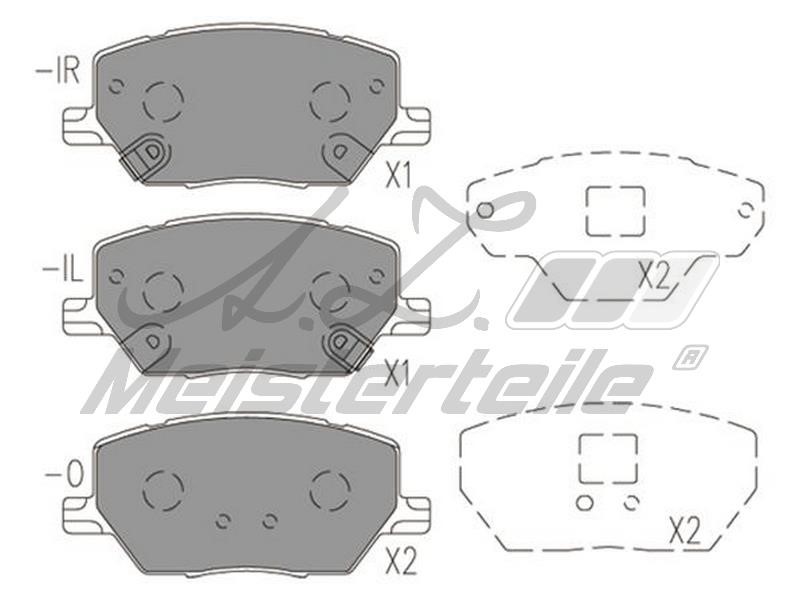 A.Z. Meisterteile AZMT-44-022-2104 Brake Pad Set, disc brake AZMT440222104