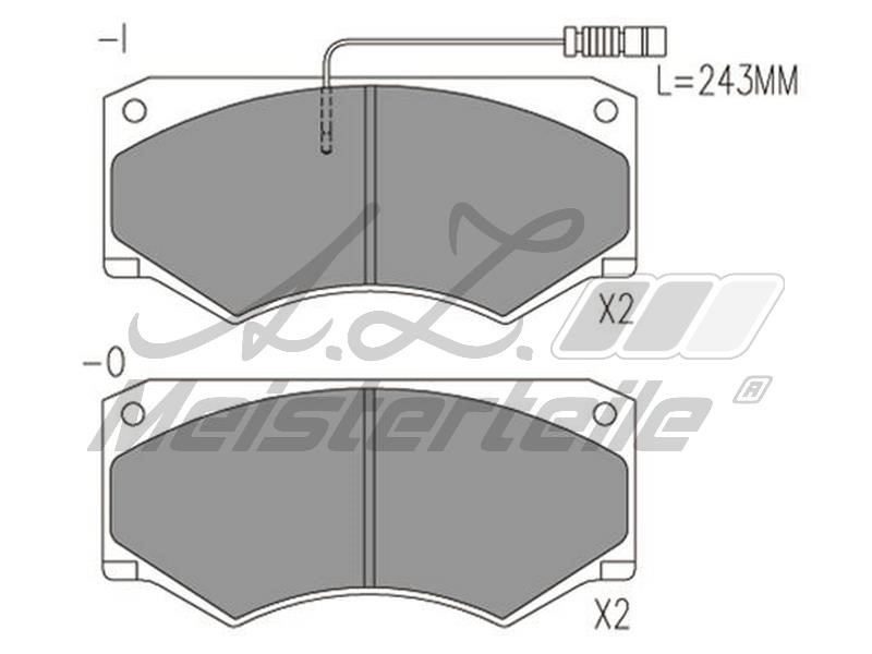 A.Z. Meisterteile AZMT-44-022-2130 Brake Pad Set, disc brake AZMT440222130
