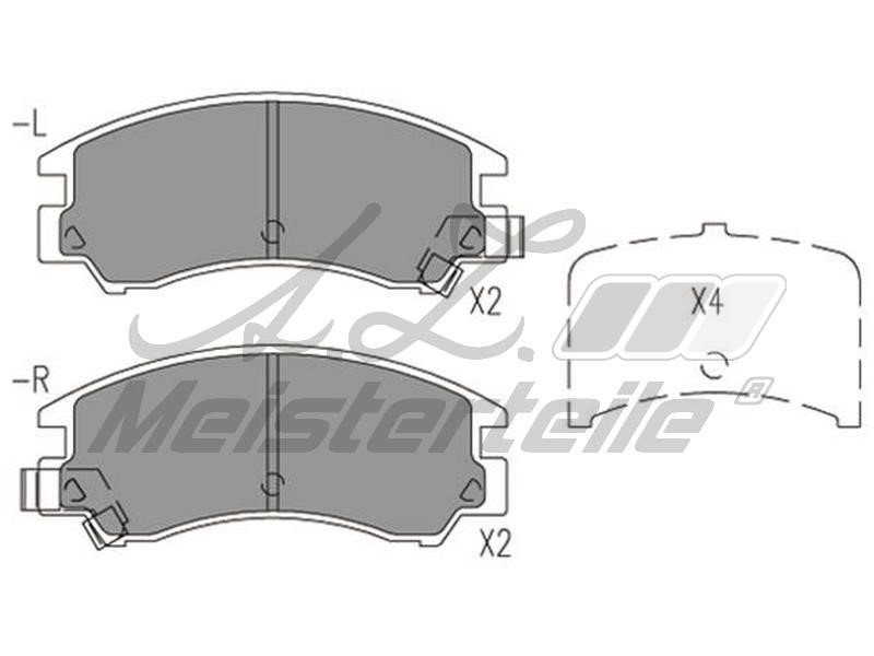 A.Z. Meisterteile AZMT-44-022-2322 Brake Pad Set, disc brake AZMT440222322