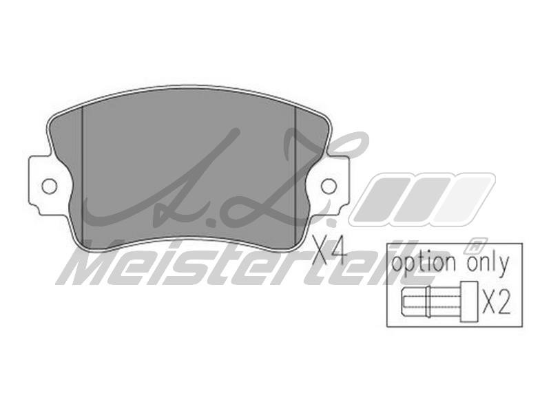 A.Z. Meisterteile AZMT-44-022-2242 Brake Pad Set, disc brake AZMT440222242