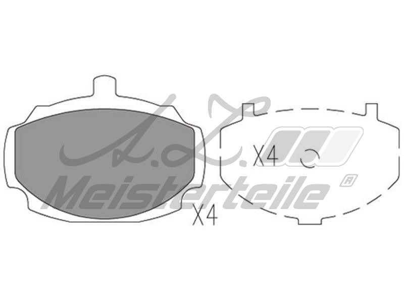 A.Z. Meisterteile AZMT-44-022-2289 Brake Pad Set, disc brake AZMT440222289