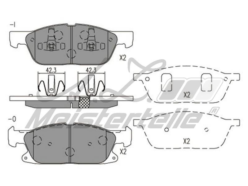 A.Z. Meisterteile AZMT-44-022-2619 Brake Pad Set, disc brake AZMT440222619