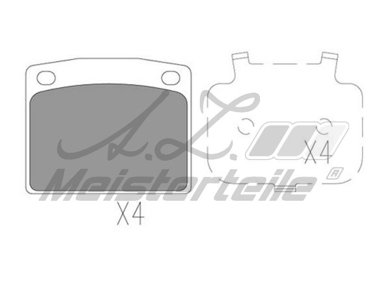 A.Z. Meisterteile AZMT-44-022-2195 Brake Pad Set, disc brake AZMT440222195