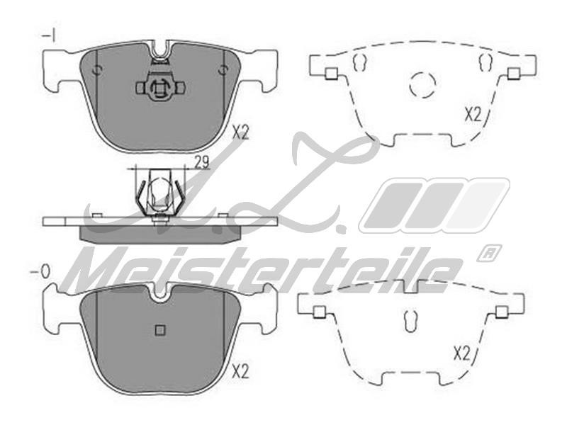A.Z. Meisterteile AZMT-44-022-2228 Brake Pad Set, disc brake AZMT440222228