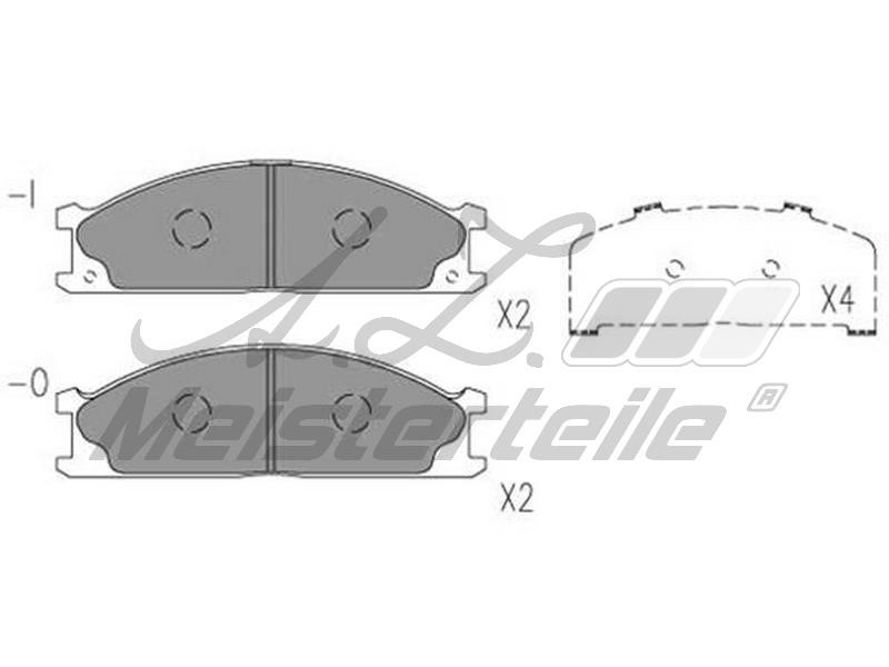 A.Z. Meisterteile AZMT-44-022-2117 Brake Pad Set, disc brake AZMT440222117