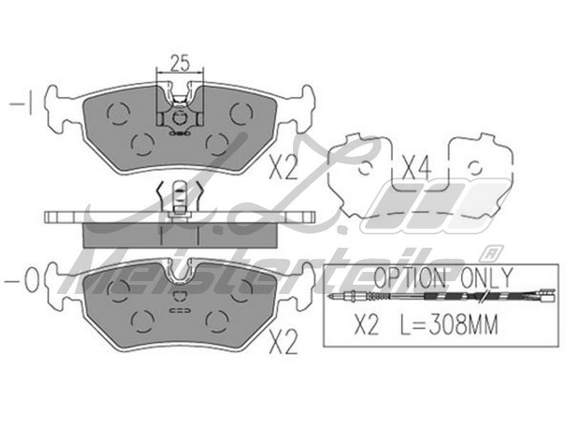 A.Z. Meisterteile AZMT-44-022-2155 Brake Pad Set, disc brake AZMT440222155