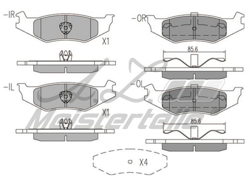 A.Z. Meisterteile AZMT-44-022-2329 Brake Pad Set, disc brake AZMT440222329