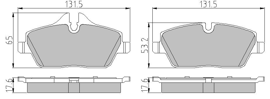 DB510505 Danblock Brake pad set