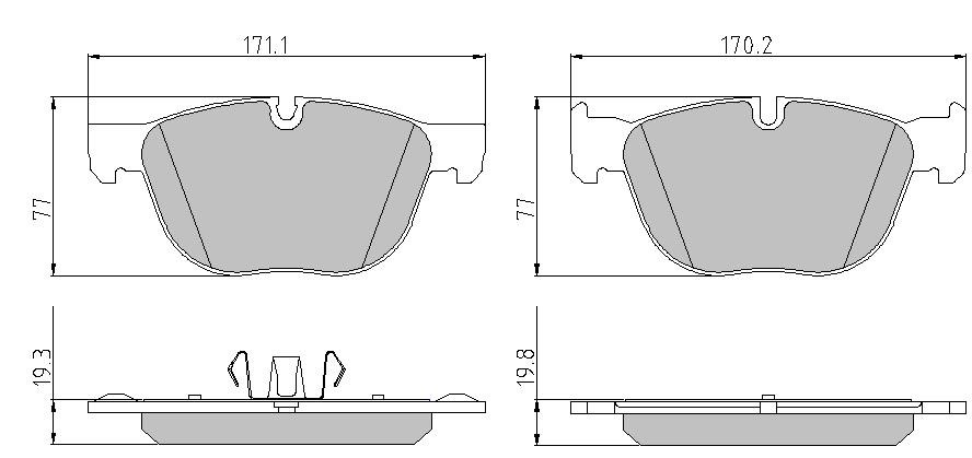 DB510597 Danblock Brake pad set