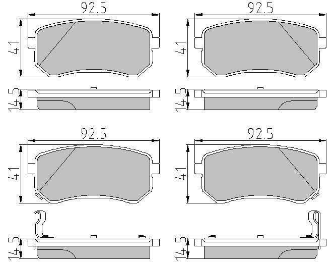 DB510540 Danblock Brake pad set