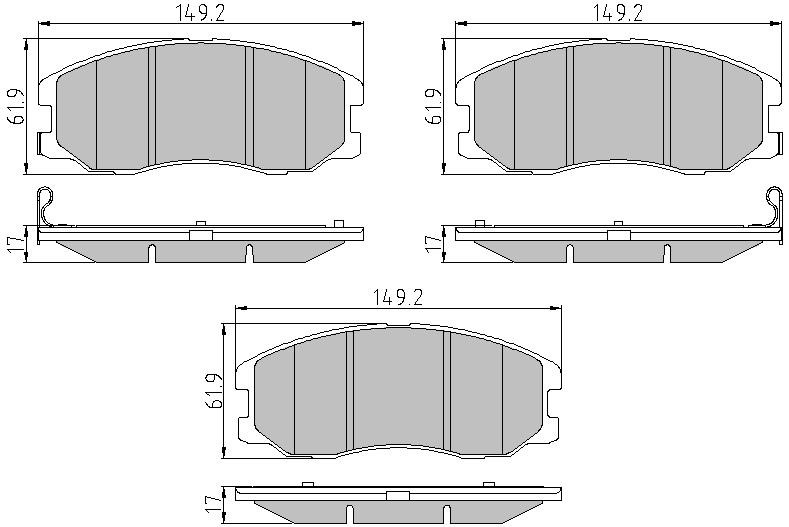 DB510548 Danblock Brake pad set