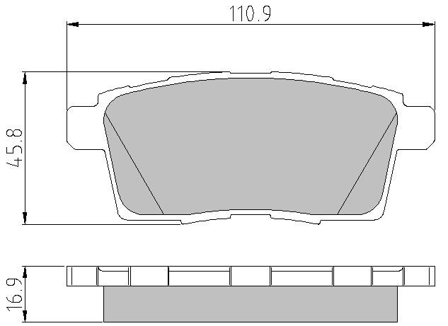 DB510567 Danblock Brake pad set