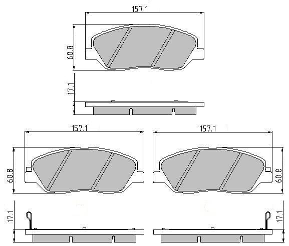 DB510746 Danblock Brake pad set