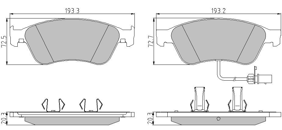 DB510576 Danblock Brake pad set
