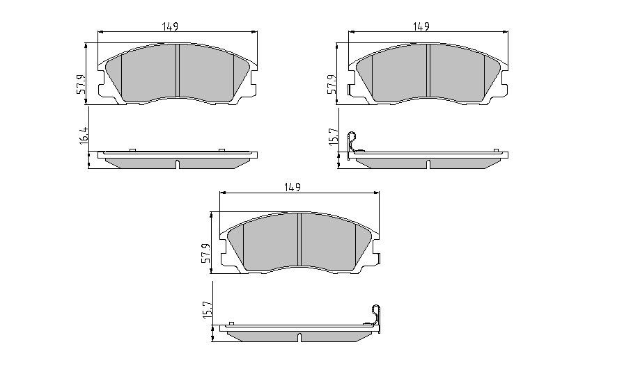 DB510646 Danblock Brake pad set