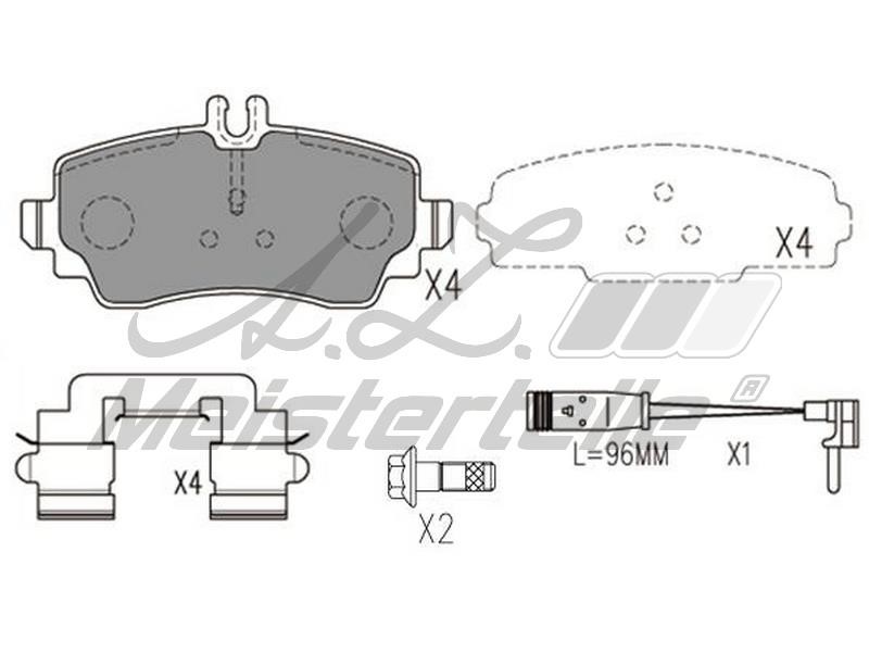 A.Z. Meisterteile AZMT-44-022-1578 Brake Pad Set, disc brake AZMT440221578