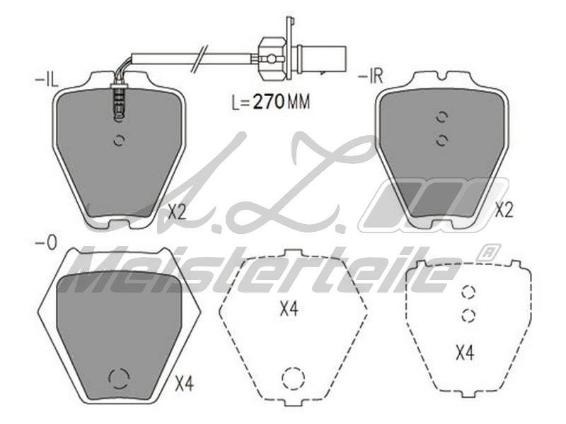 A.Z. Meisterteile AZMT-44-022-1596 Brake Pad Set, disc brake AZMT440221596